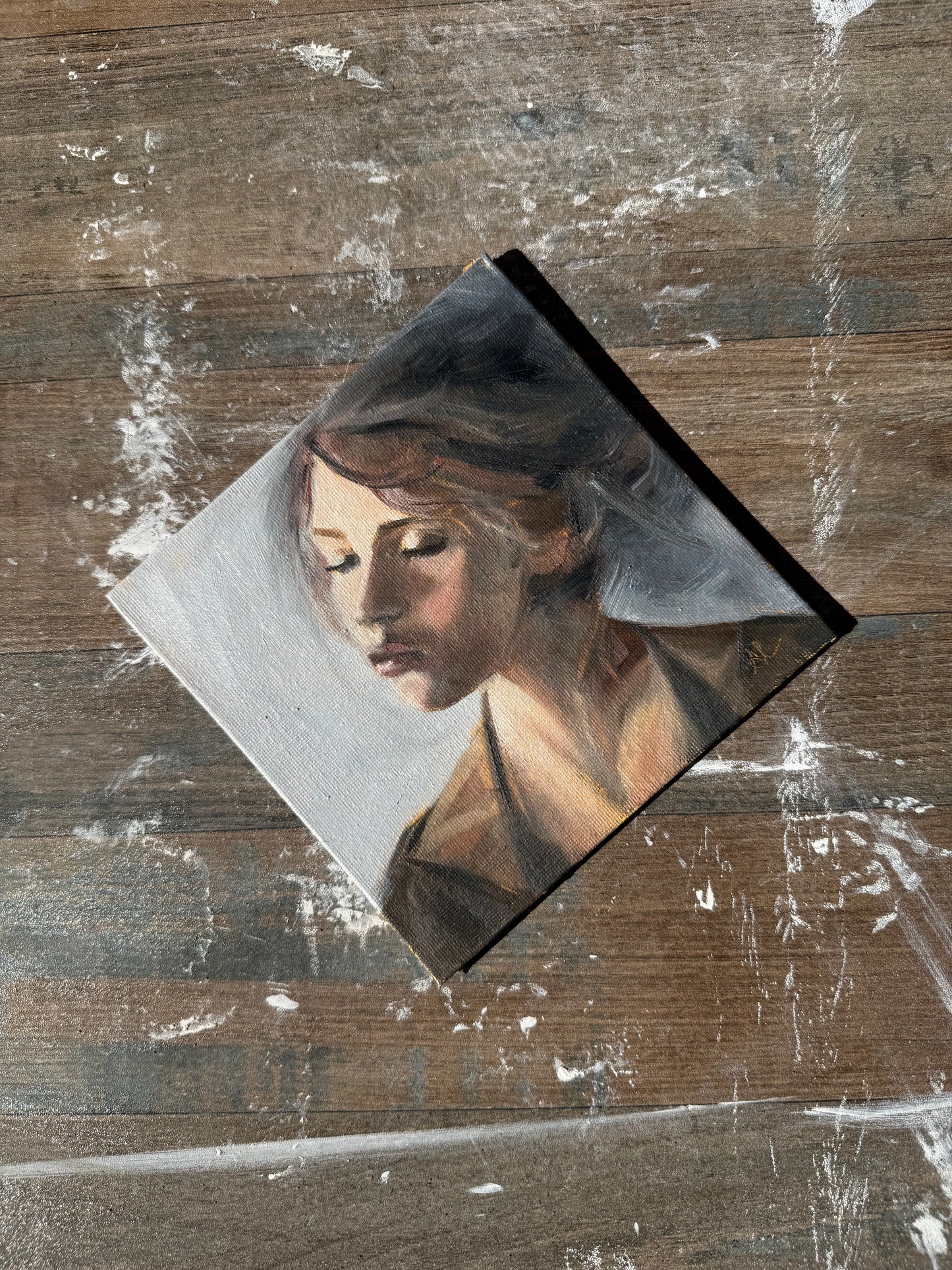 Woman - Original Painting Study - 6”x6”