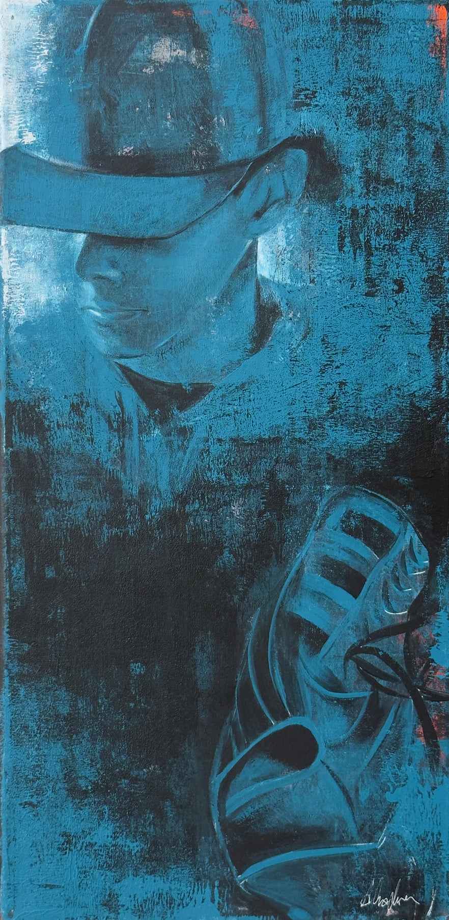 Where He Stood | 24”x12” | Original Painting | Ready to Hang