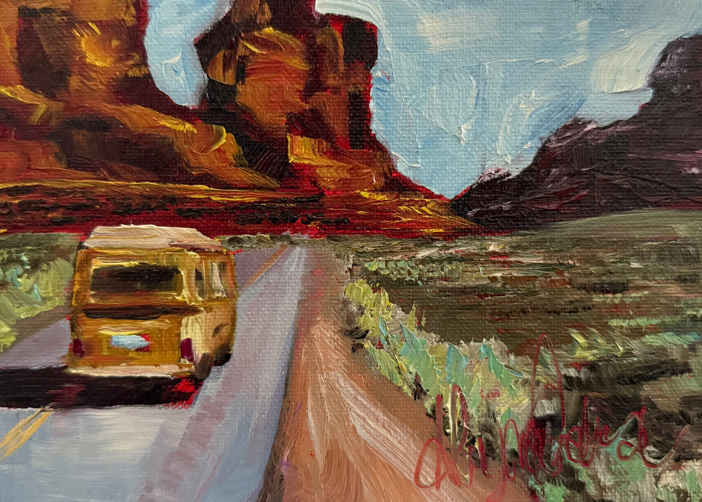 Roadtrip - Original Painting Study - 5”x7”