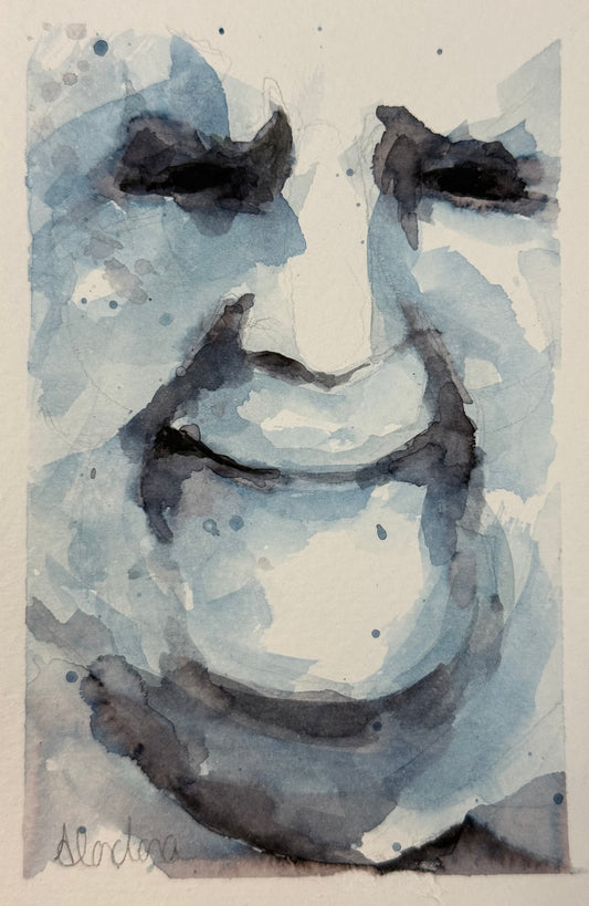 No. 6 - Still Smiling | 6”x4” | Original Art | Framed