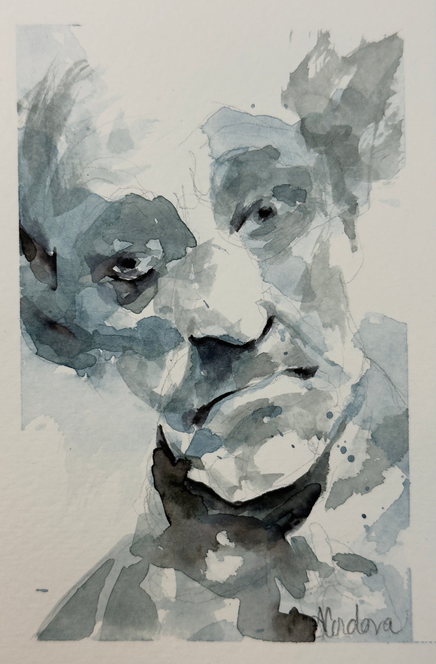 No. 2 - Who Remains When the Audience is Gone | 6”x4” | Original Art | Framed