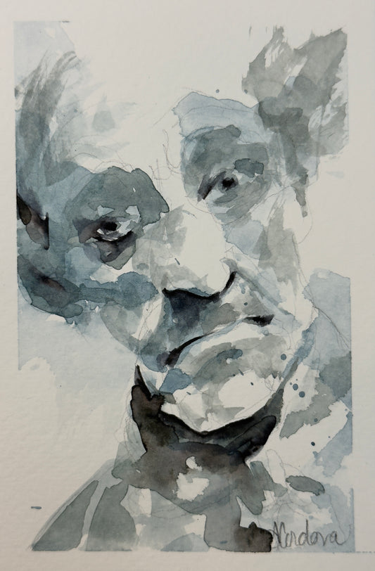 No. 2 - Who Remains When the Audience is Gone | 6”x4” | Original Art | Framed