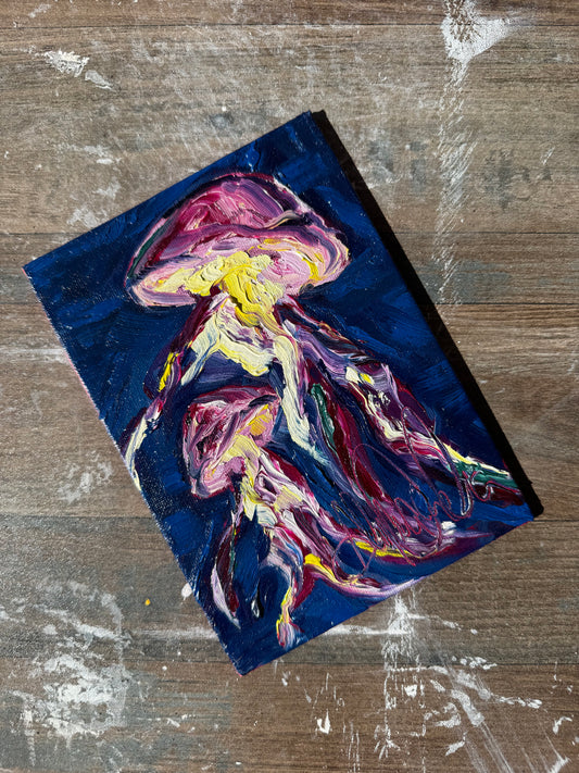 Jellyfish - Original Painting Study - 5”x7”