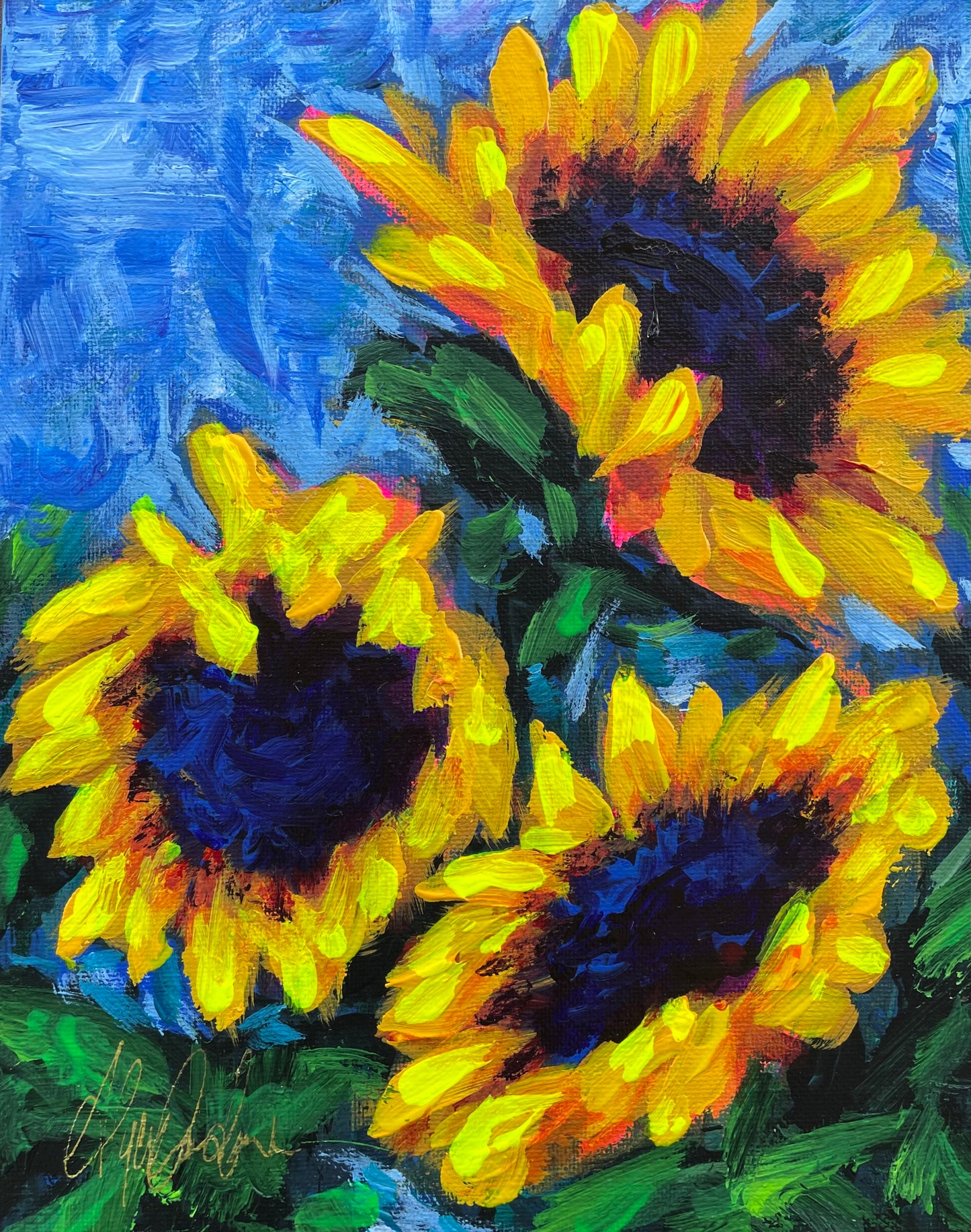 Sunflower Summer, 8”x10”, 2025