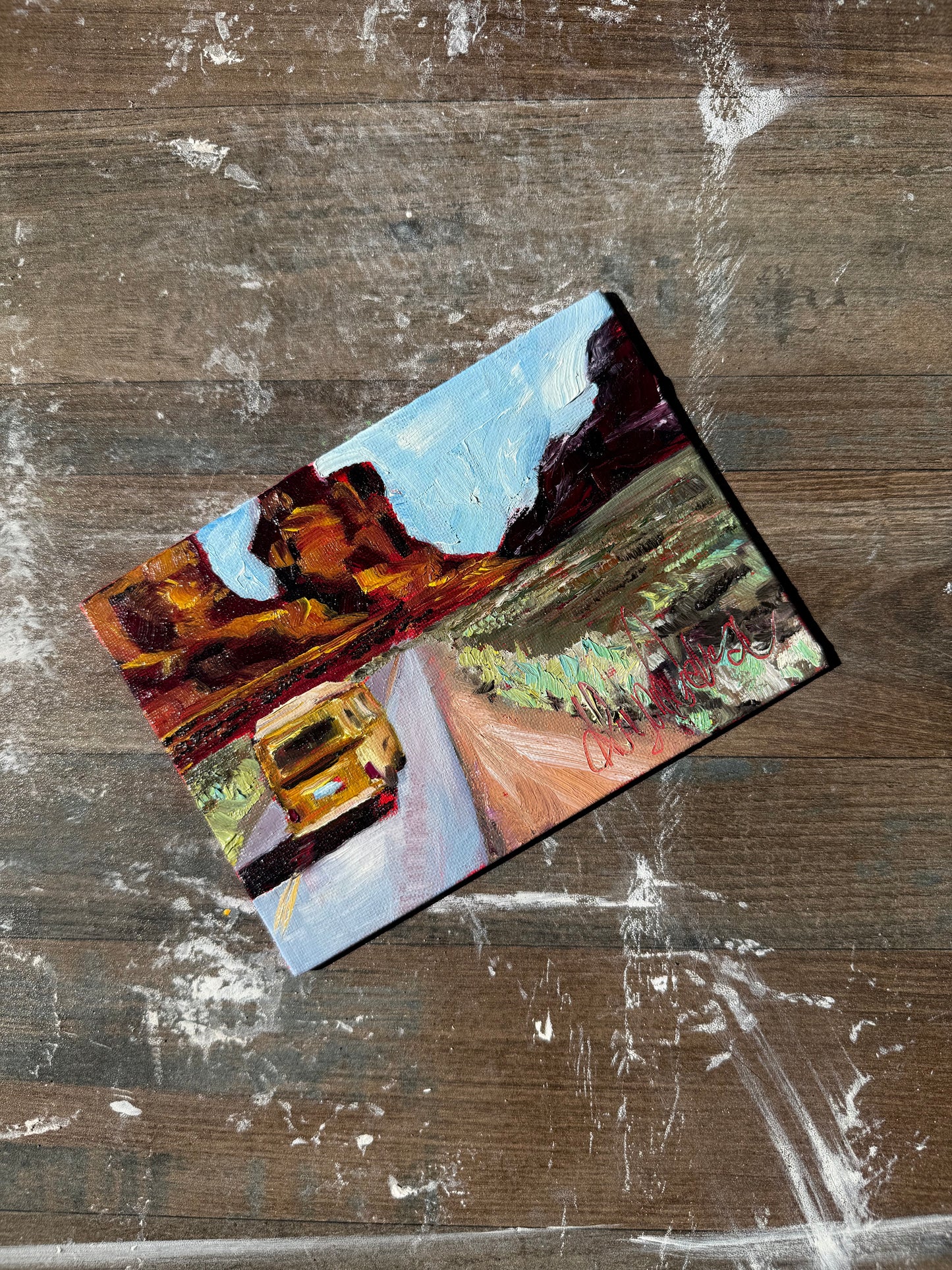 Roadtrip - Original Painting Study - 5”x7”