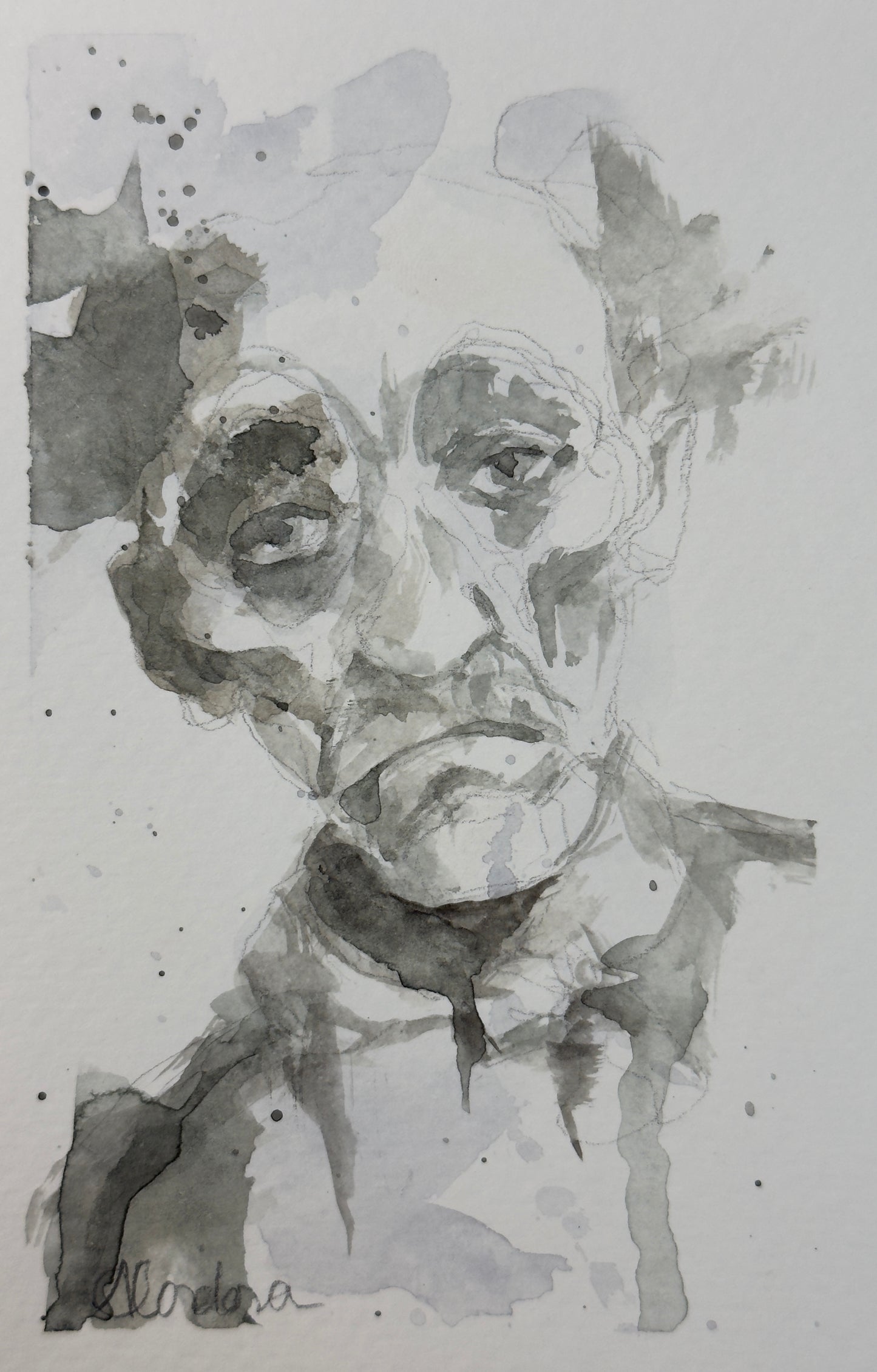 No. 1 - The Weight of Years | 6”x4” | Original Art | Framed