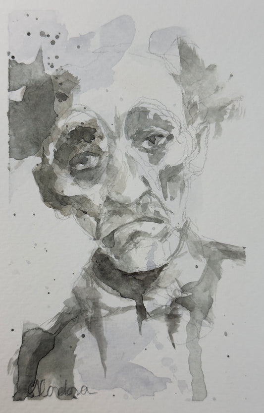 No. 1 - The Weight of Years | 6”x4” | Original Art | Framed