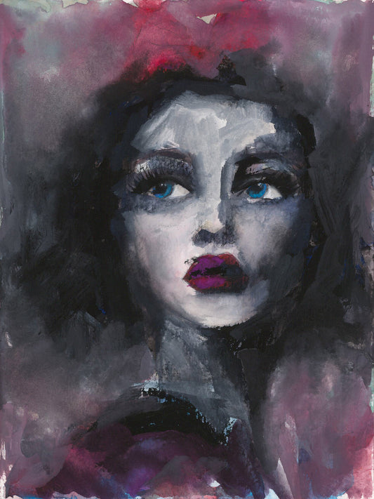 Devoured By Her Own Emotions | 6”x8” | Original Art | Unframed